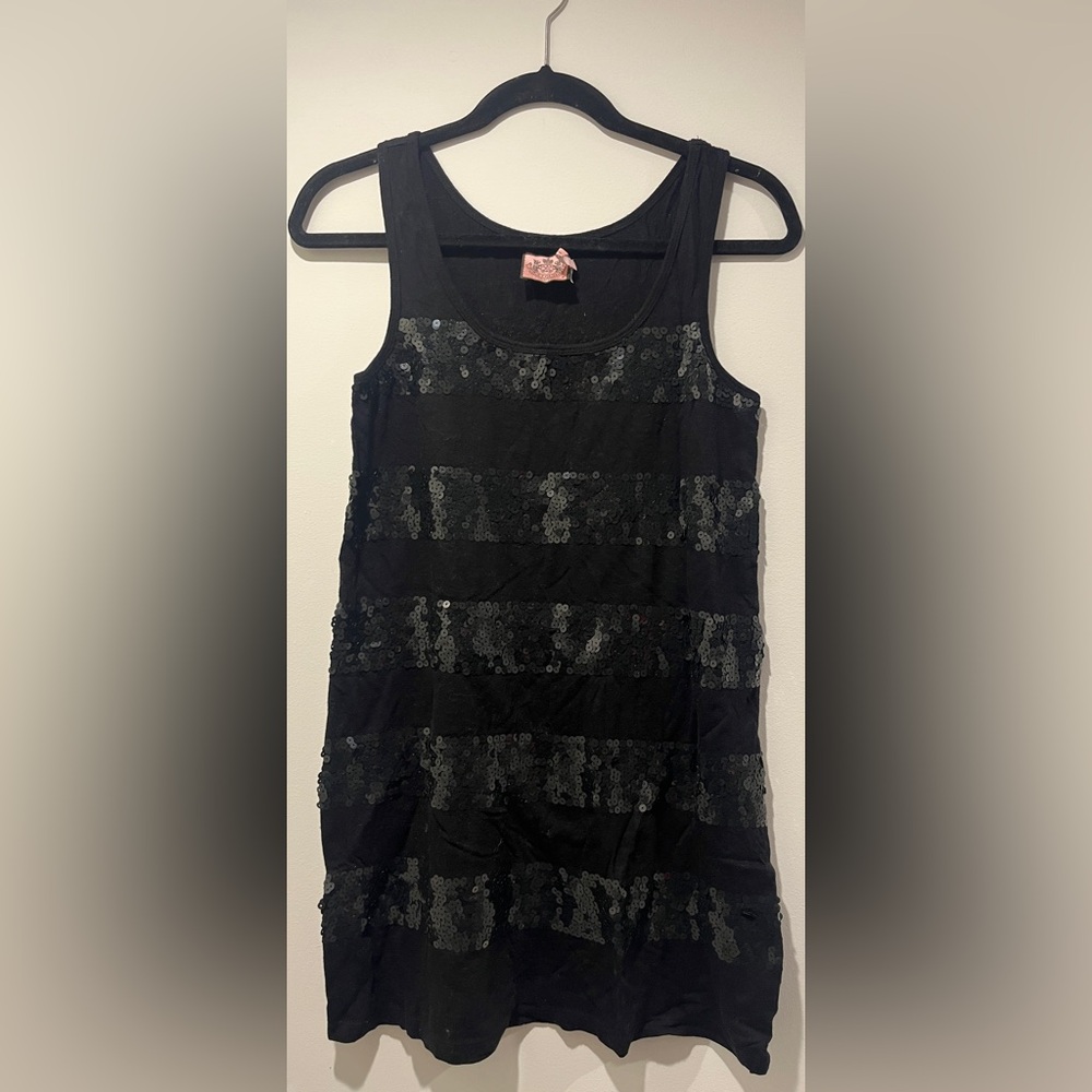Juicy Couture Black Sequin Sleeveless Dress